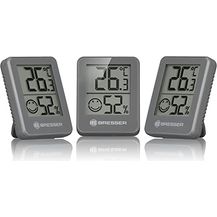 Bild für Bresser Thermometer Hygrometer Temeo Hygro Indicator 3er-Set zum Aufstellen oder zur Wandmontage mit Raumklima-Indikator
