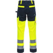 NITRAS MOTION TEX VIZ lange Warnschutz Arbeitshose | neongelb | Gr. 102