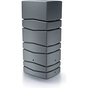Prosperplast BenOli Regentonne 650L Aqua Tower IDTC 650 Liter in Anthrazit mit Füllautomat und Anschluss-Set, 77,5 x 57,3 x 165 cm