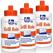 Becher 3X Dr. Becher Grill Rein, Grillreiniger für Grills und Fritteusen, 1 Liter, hohe Viskosität, Spezialpinsel für gezielte Anwendung
