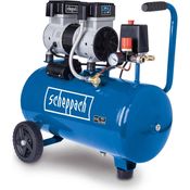 Scheppach Ultra Silent Kompressor HC26Si | 1100 W Motor | 8 bar Arbeitsdruck | 24 L Druckluftkessel | 162 L/min Ansaugleistung | geräuscharm & ölfrei