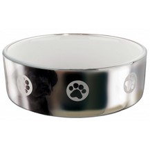 Bild für Trixie Keramiknapf mit Motiv silber-weiß 1,5 l/ø 19 cm