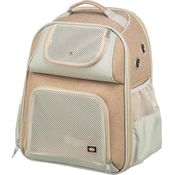 TRIXIE Hunde-Rucksack Willow - Hunderucksack bis 7kg, gepolsterte Rückenpartie und integrierte Kurzleine - Schwarz