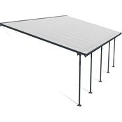 Canopia by Palram Terrassenüberdachung Alu Feria 4X7.87 Polycarbonat Hohlkammerplatten Pergola 787 x 385 cm Grau zur Überdachung ihrer Terrasse