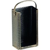 FIREFIX 2085 Briketttrage mit Bügel, Stahl gehämmert messingfarbig, 200 x 140 x 420 mm (BxTxH), Silber