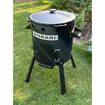 Bild für ROBARI Feuerofen + Gusseisen Kasan 12 L mit Alu-Deckel