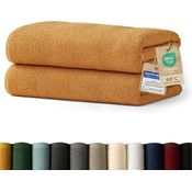 Blumtal Saunatuch, Hellbraun, 80x200 cm, Oeko-Tex® Standard 100, 500 g/m², mit Aufhängeschlaufe, für Freizeit und Wellness