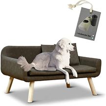 Bild für Rohrschneider Hundesofa Abwaschbar Große und Mittlere Hunde Kunstleder Braun/Grau XL