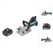 Bild für Makita DPJ 180 G1 Akku Nutfräse Flachdübelfräse 18 V und 1x Akku 6,0 Ah
