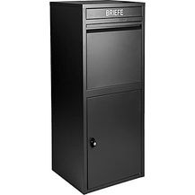 Bild für Ondis24 1-türige Korona Paketbox Postbox für Pakete, Päckchen, Warensendungen und Briefe mit Paketsafe (103 cm, Schwarz)