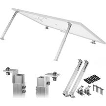 Bild für Avoltik Solarpanel Halterung für viele Solarpanel-Größen aus robustem Aluminium inkl. Montageset I Solarmodul Halterung mit verstellbarem Winkel 0°-60°
