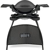 Weber 52020853 Q 1400 Elektrischer Grill, Dunkelgrau mit emailliertem Stahlguss Grillrost