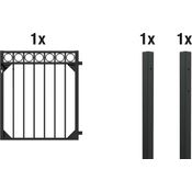 Alberts Einzeltorset Circle, zum Einbetonieren | matt-schwarz | Höhe 100 cm | Breite 1 m 
(510114)