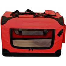 Bild für walexo Faltbare Hundebox Hundetransportbox Katzentransportbox Katzenbox (ROT, S)