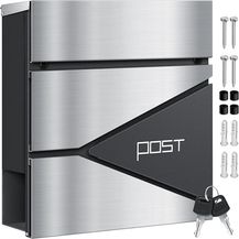 Bild für KESSER® Briefkasten mit Zeitungsfach Wandmontage Wandbriefkasten Edelstahl