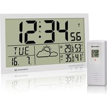 Bild für Bresser Wetterstation Funk mit Außensensor MyTime Jumbo LCD Wetter Wanduhr mit Außensensor und extra großen Ziffern für Tisch und Wandmontage