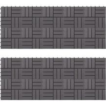 Bild für Terrassenfliesen 20 Stk. Grau 30 x 30 cm Massivholz Akazie