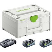 Festool Energie-Set SYS 18V 2x8,0/SCA16 mit Akkupacks BP 18 Li 8,0 ASI und Schnellladegerät, im Systainer
