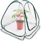 Spetebo Mini Pop-Up Folien Gewächshaus - 60 x 60 cm - Kleines Pilz Gemüse Treibhaus - Folien Frühbeet Pflanzen Schutz Zelt