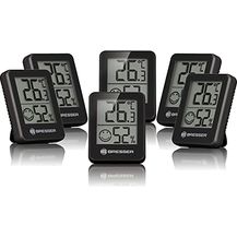 Bild für Bresser Thermometer Hygrometer Temeo Hygro Indicator 6er Set zum Aufstellen oder zur Wandmontage mit Raumklima-Indikator