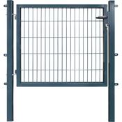 Arvotec Zauneinzeltür ESSENTIAL, Klassisches Gartentor mit Vierkantrahmen, verzinktes Metall, grau