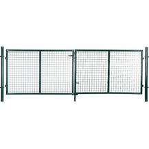 Bild für SONGMICS Doppeltor, Gartentor, Gartentür, mit Schloss und 3 Schlüsseln, 90 x 310 cm (L x H)