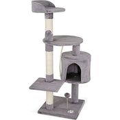 lionto Kratzbaum Kletterbaum Katzenkratzbaum Katzenbaum Höhe 112 cm, hellgrau - Preisvergleich