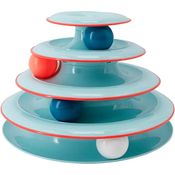 Petstages Chase Meowtain Tracks Katzenspielzeug – 4 Stufen interaktives Spielen – Kreisbahn mit beweglichen Bällen befriedigt Kittys Jagd, Jagd und Training Bedürfnisse