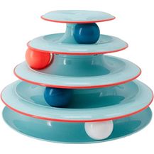 Bild für Petstages Chase Meowtain Tracks Katzenspielzeug – 4 Stufen interaktives Spielen – Kreisbahn mit beweglichen Bällen befriedigt Kittys Jagd