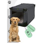 MAELSON Hunde-Transportbox Soft Kennel faltbare Hundebox / Tier Transportbox, strapazierfähiges Nylon, stabiler Stahlrahmen, verschiedene Größen, wasserabweisend, schwarz