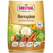 Substral Naturen Bio Hornspäne, 5kg Organischer Dünger, Nährstoffreich und Chloridarm für Garten und Balkon, grün