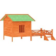 Bild für vidaXL Hundehütte Braun 159x120x88,5 cm Massivholz Kiefer