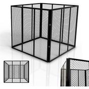 Juskys Metall Komposter 450 L, verzinkter & pulverbeschichteter Stahl, wetterfest mit Gitterrahmen-Belüftung, schnelles Kompostieren – Schwarz