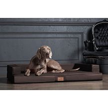 Bild für tierlando® Orthopädisches Design Hundesofa Gibson VISCO Kunstleder kubische Form (GI3- M 80cm, 01 Braun)