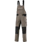 BP 1791-555-5032-48s Latzhose, Stretch-Hosenträger mit Clipbefestigungen, 295,00 g/m² Stoffmischung, Nussbaum/Schwarz, 48s