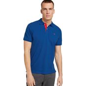 TOM TAILOR Poloshirt mit Knopfleiste und Logo, bequemer Single Jerseystoff in Baumwolle