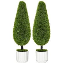 Bild für HOMCOM Kunstpflanze Zypresse 2er-Set