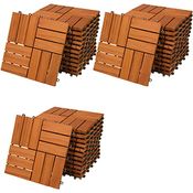 Holzfliese Terrassenfliesen 30x30cm Klickfliese Fliesen Akazie Balkon 33x Akazie Mosaik