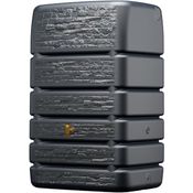 4rain Slim Stone Decor Mauertank 510 Liter Graphite Grey - Regentonne, Wassertank, Fass für nachhaltige Gartenbewässerung