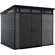 Keter 17210836 Cortina 9x7 Kunststoffgerätehaus Gartenhaus in Holzoptik