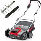 IKRA BOSCH 36V Akku 3in1 Vertikutierer Rasenlüfter IB-SR 36, Fangkorb 45l, Arbeitsbreite 36cm, ohne Akku & Ladegerät, Rasen-Vertikutierer mit 2-Walzen-System