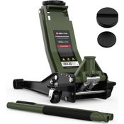 GENTOR Hydraulischer Wagenheber 3T Flach Rangierwagenheber grün, 75-505mm, für tiefergelegte Fahrzeuge