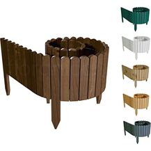 Bild für Floranica Rollborder Flexibler Holzzaun 203cm Höhe: 20cm Braun Imprägniert Kiefernholz Beeteinfassung Rasenkante Palisade Umzäunung für Obstgärten Beete Wege