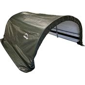 ShelterLogic Folien Weidezelt Zeltgarage Run-In-Shed | Grün | 300x260x150 cm