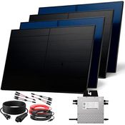 SUNNIVA 2000W BIFAZIAL FULLBLACK Balkonkraftwerk, Komplettset mit BENY 800W Wechselrichter, 4x 500W Glas-Glas Solarmodule, inkl. 5m Kabel, WIFI-fähig