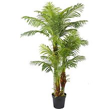 Bild für Große Künstliche Palme Deluxe 180cm mit 3 Stämmen und 30 Palmenwedel Kunstpflanze Kunstpalme Zimmerpflanze