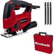 Einhell Stichsäge TC-JS 80/1 Kit (550 W, 20 mm Hubhöhe, Pendelhubfunktion, 80 mm Schnitttiefe in Holz, 10 mm in Stahl, 3.000 min-1, inkl. 3x T-Schaft Sägeblatt)