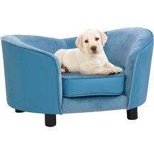 Bild für vidaXL Hundesofa Türkis 69x49x40 cm Plüsch und Kunstleder