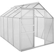 Zelsius Aluminium Gewächshaus für den Garten | 250 x 190 cm | 4 mm Platten | Vielseitig nutzbar als Treibhaus, Tomatenhaus, Frühbeet und Pflanzenhaus