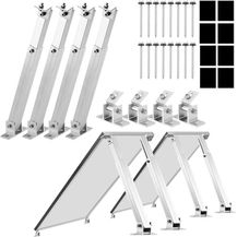 Bild für Firend Aufständerung Solarmodul Halterung Balkonkraftwerk Flachdach PV VERSTELB 15-60° (2 Paneele SET 30°-60°)